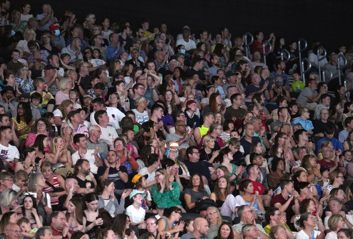 Thousands of people attended the Aquatics centre during the Games: Photo: Tim Goode/PA Wire.