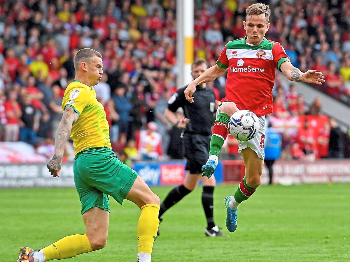 Walsall player of the year Liam Kinsella in action for the Saddlers during the final game of the season on Saturday