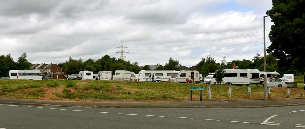 The caravans had previously been issued iwht a section 61 ordering them to move on from a nearby site