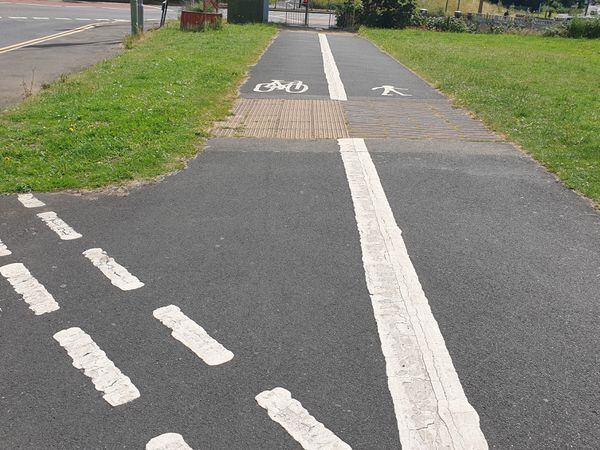 The lonely cycle lane on Barrack Lane junction. Photo: Richard Body