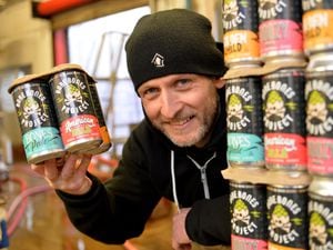 WALSALL COPYRIGHT TIM STURGESS EXPRESS AND STAR...... 09/12/2020. Backyard brewery in Brownhills has launch a range of craft beer in cans. Pictured  is  Austen Morgan..