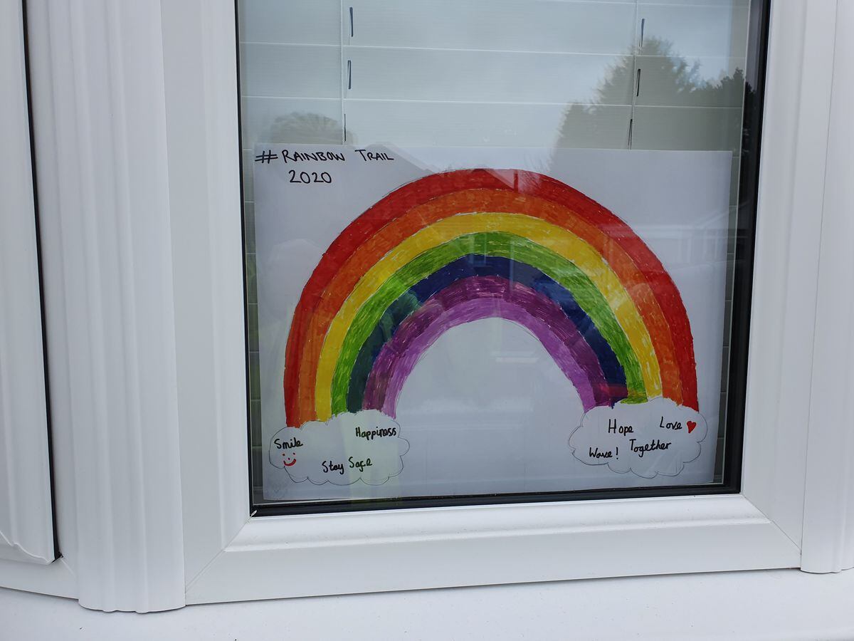 Pictures posted by @DelvesWMP on Twitter of rainbows spotted around the West Midlands