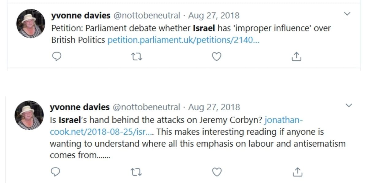 Tweets posted by Councillor Yvonne Davies in 2018