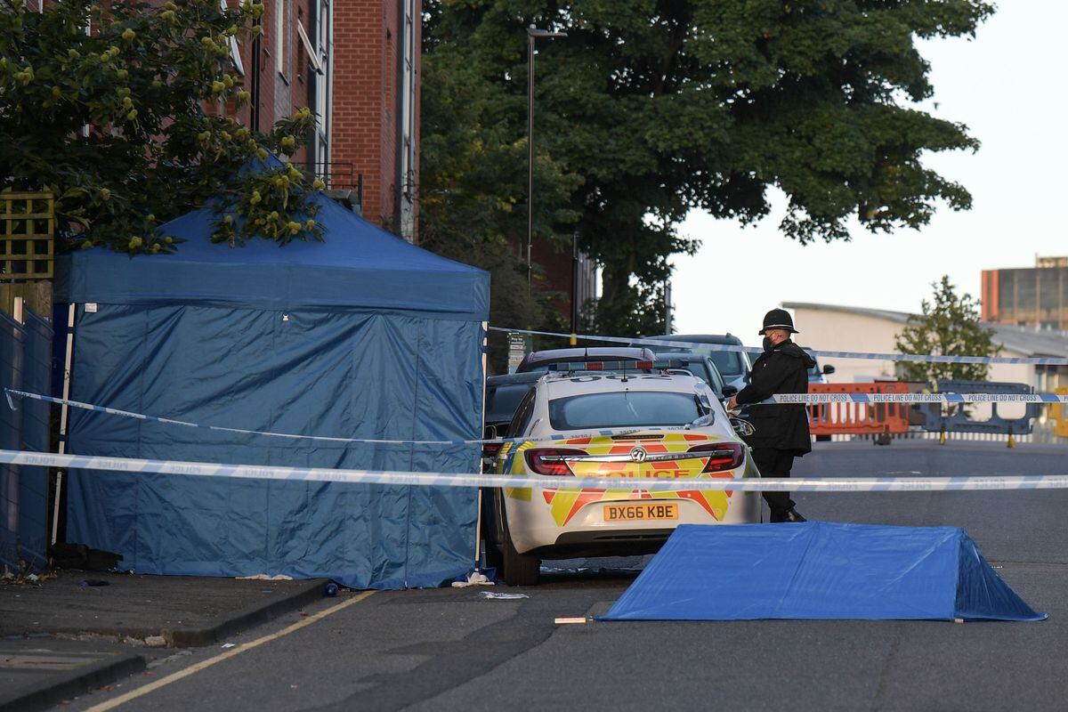 A police tent on Irving Street. Photo: SnapperSK