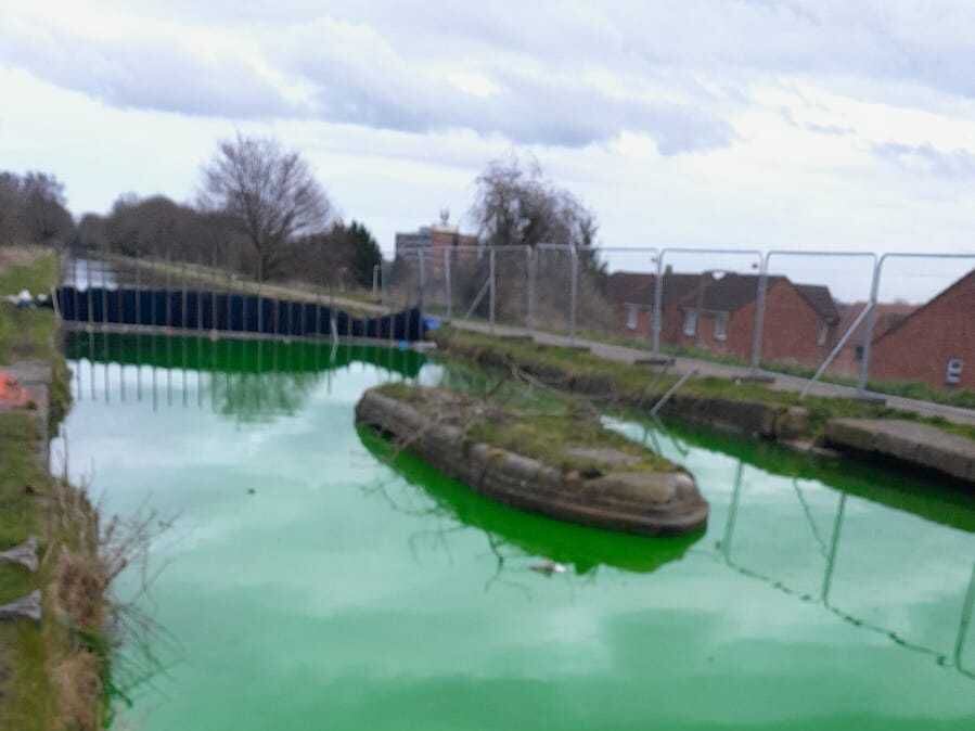 Residents reassured about bright green water in Walsall canal 