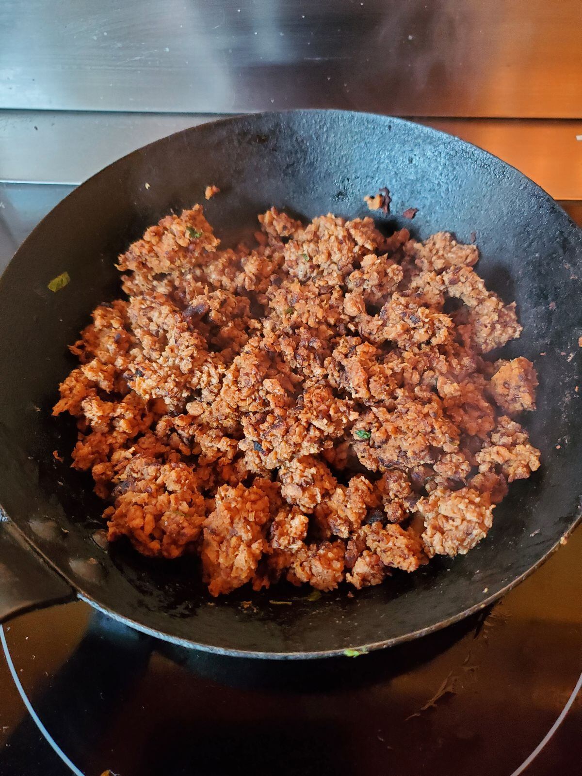 Ground 'beef' for a taco