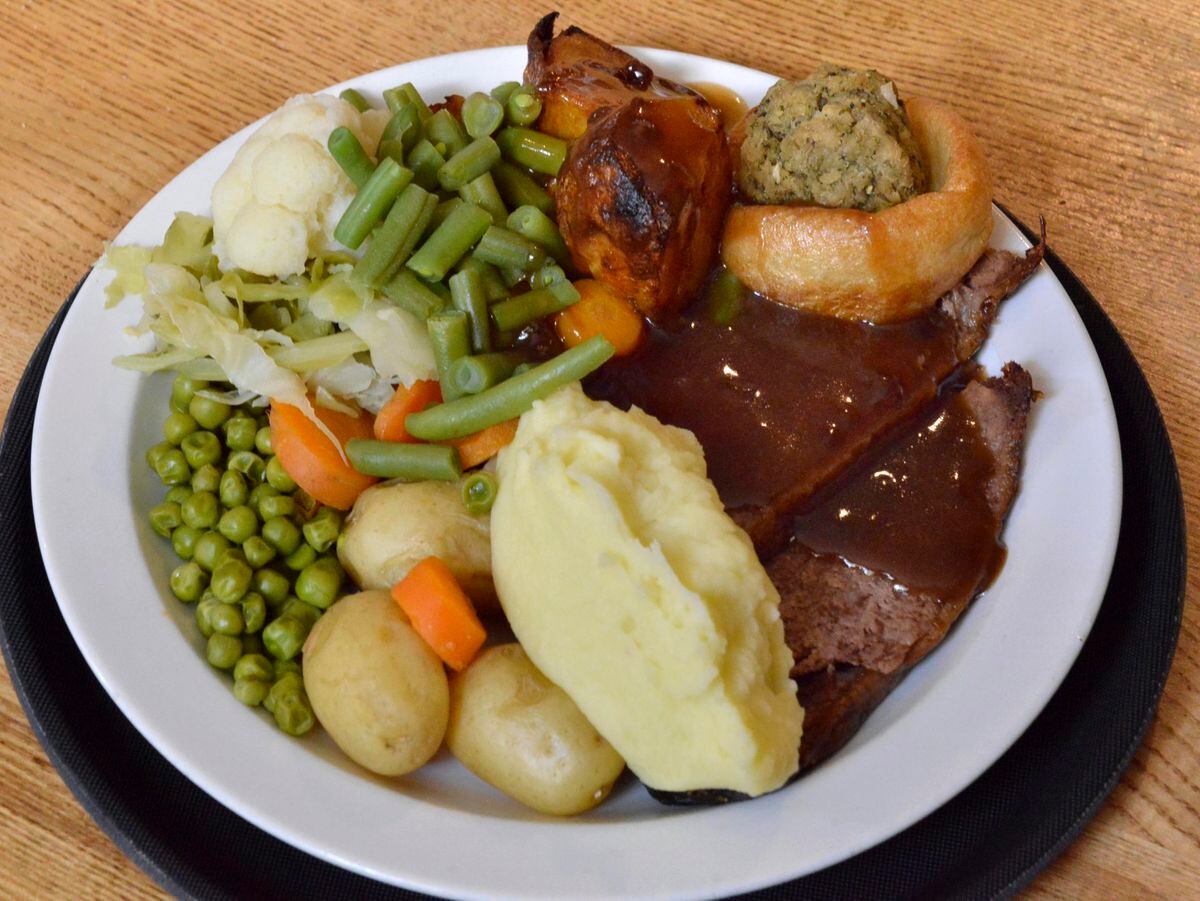 Meat and two veg – the carvery was the highlight of the meal and featured piles of freshly-cooked vegetables                                             Pictures by John Sambrooks