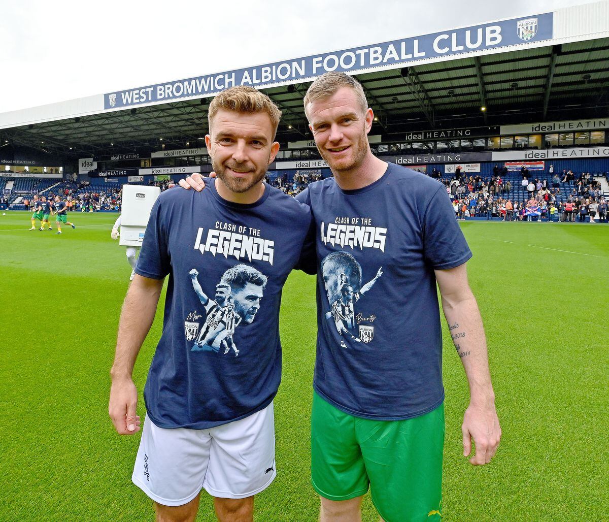 The two legends Chris Brunt and James Morrison before kick off