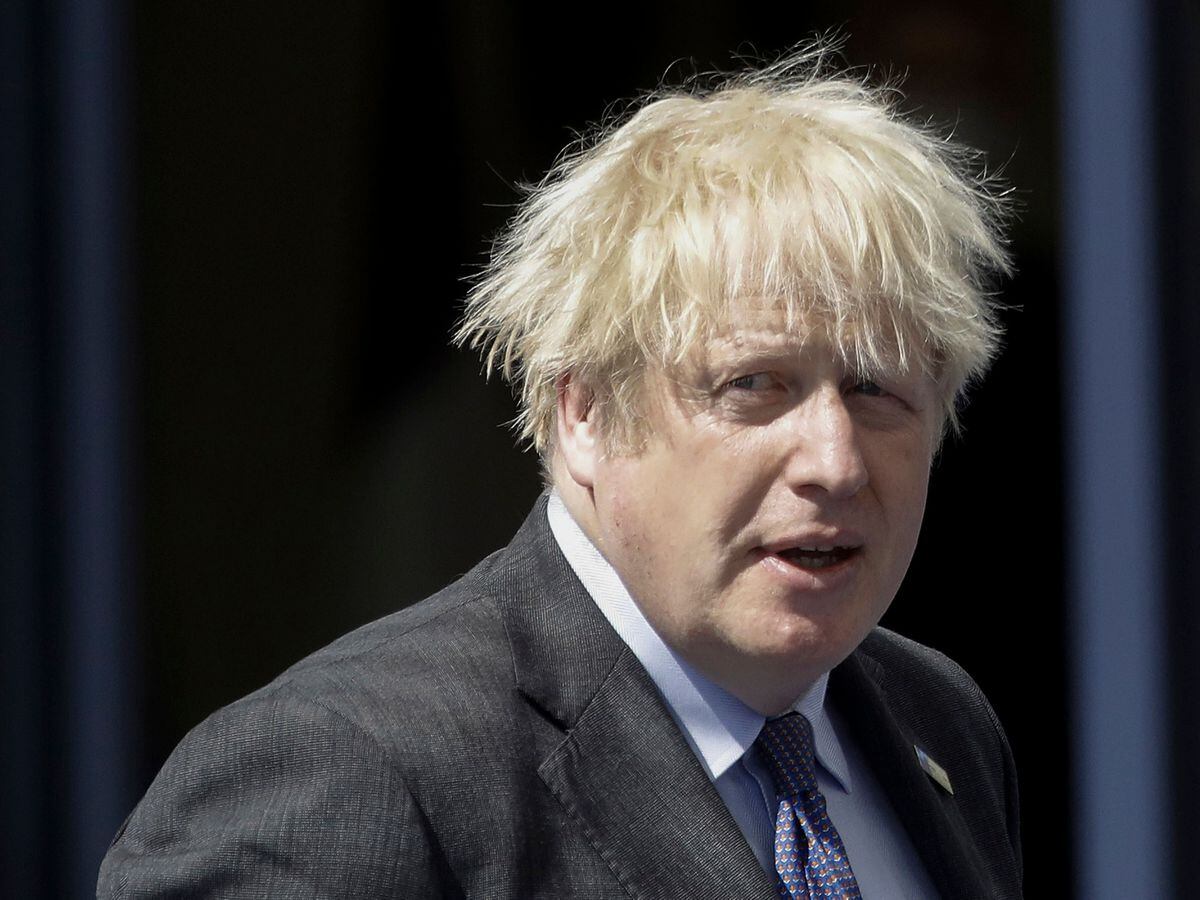 Prime Minister Boris Johnson arrives at the Nato summit