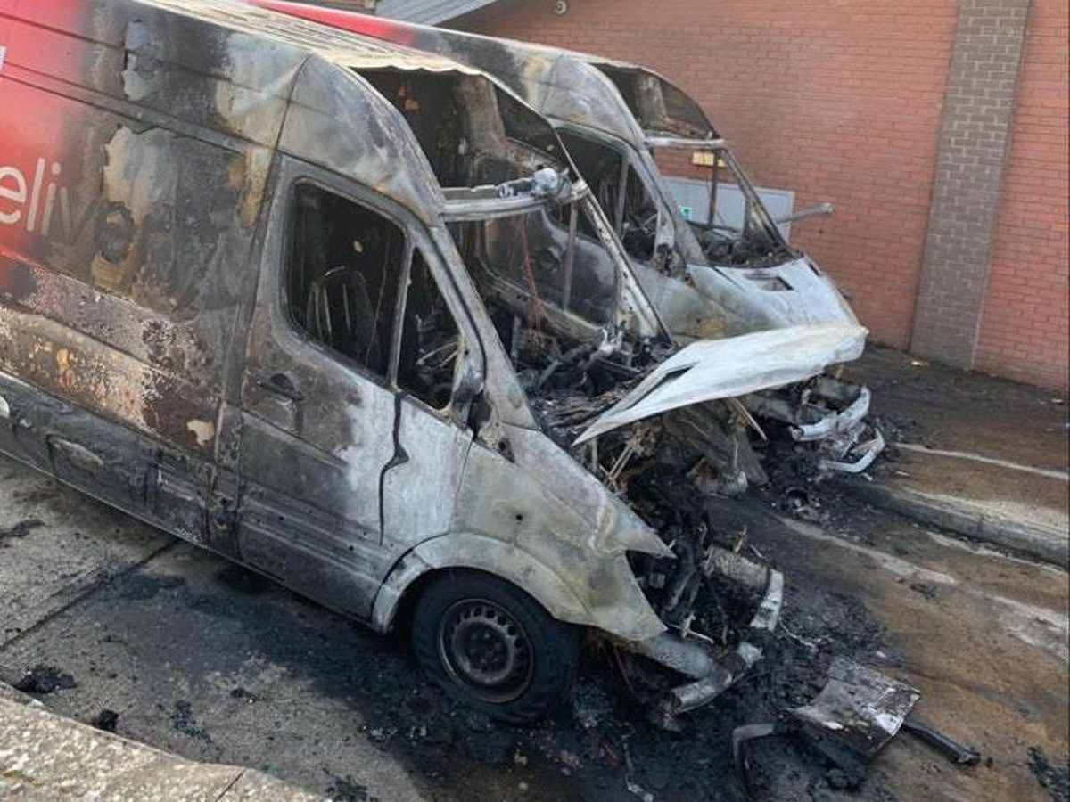 Burnt-out Iceland vans