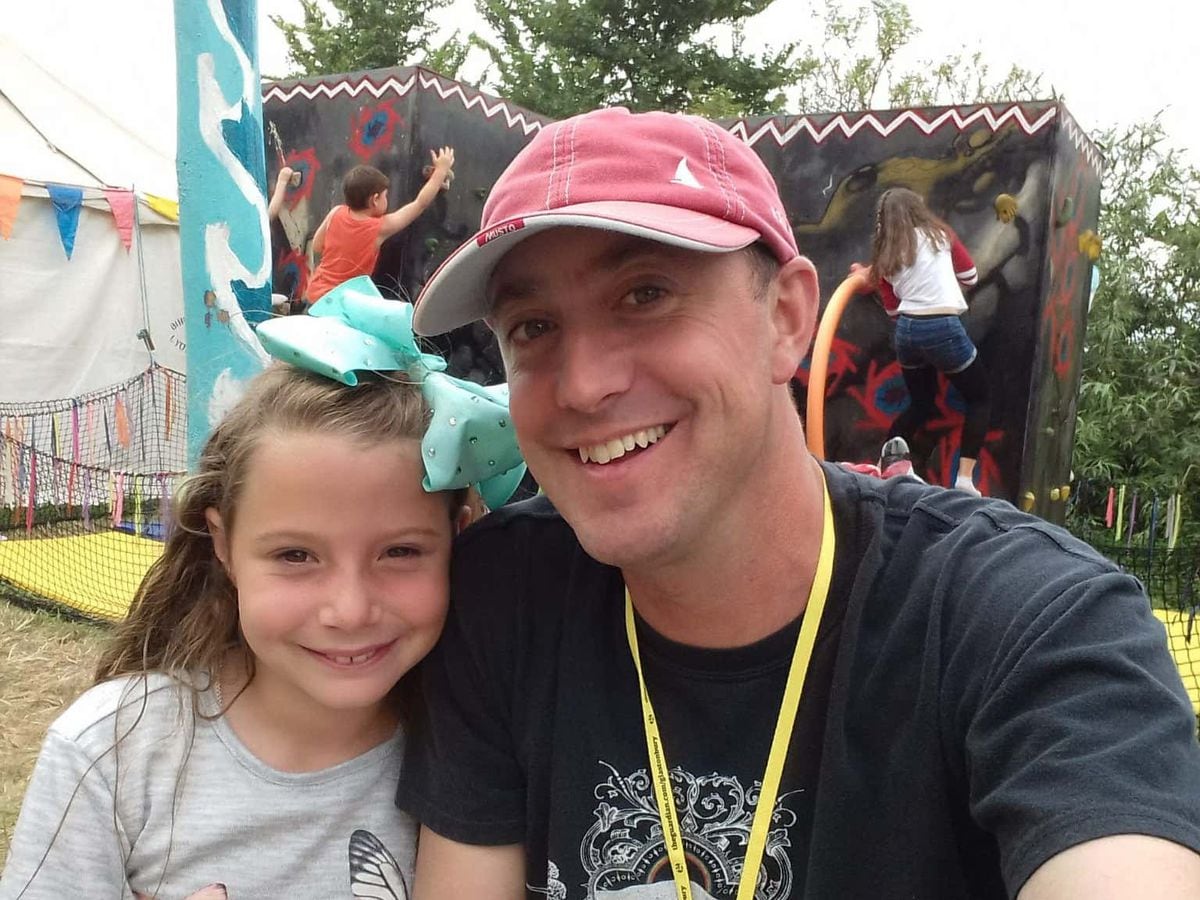 Ben Rogers, right, with his daughter Grace in 2019