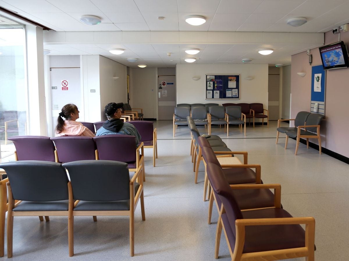 A hospital waiting room