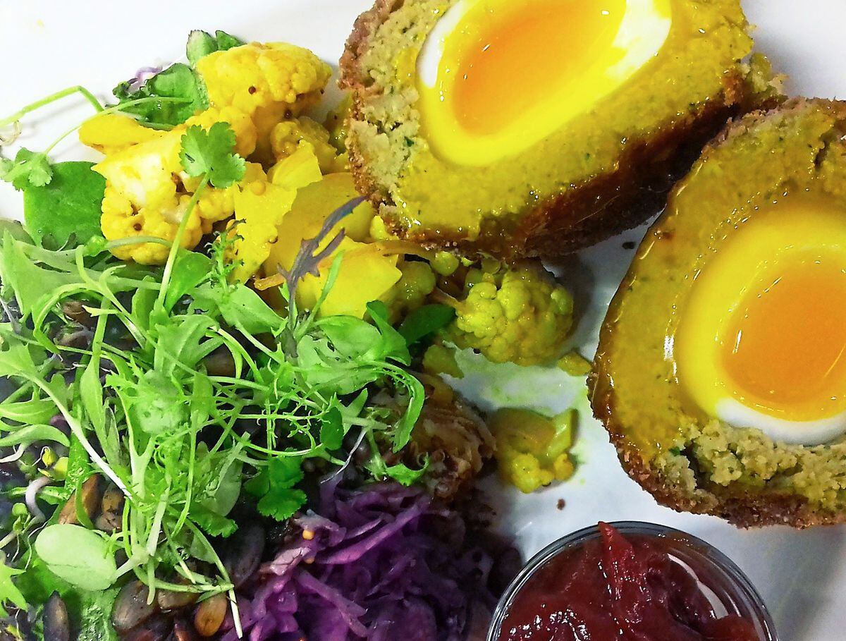 Vibrant vegetarian – the veggie Scotch egg was even better than its meaty counterpart, according to our man