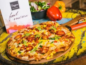 Meat feast – the pizzas are generously topped with meat and veggies
