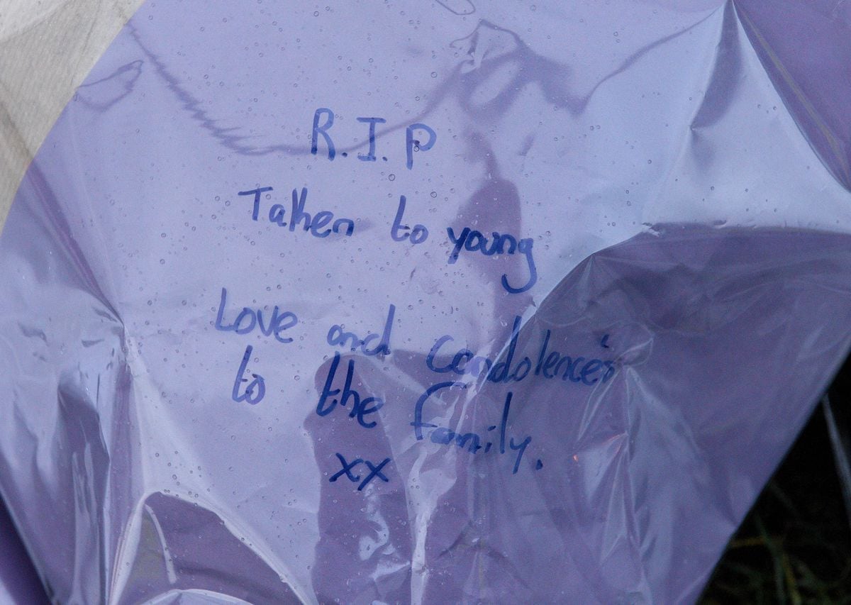 Just one of the tributes left at the scene