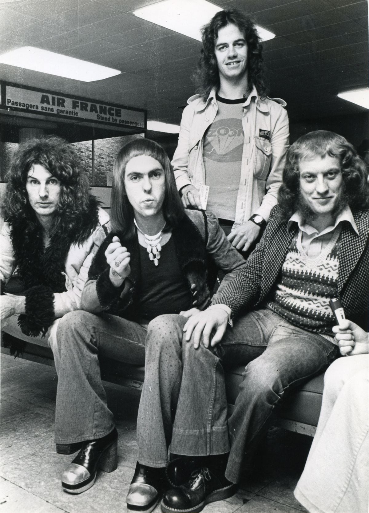 Slade at Heathrow airport in 1972