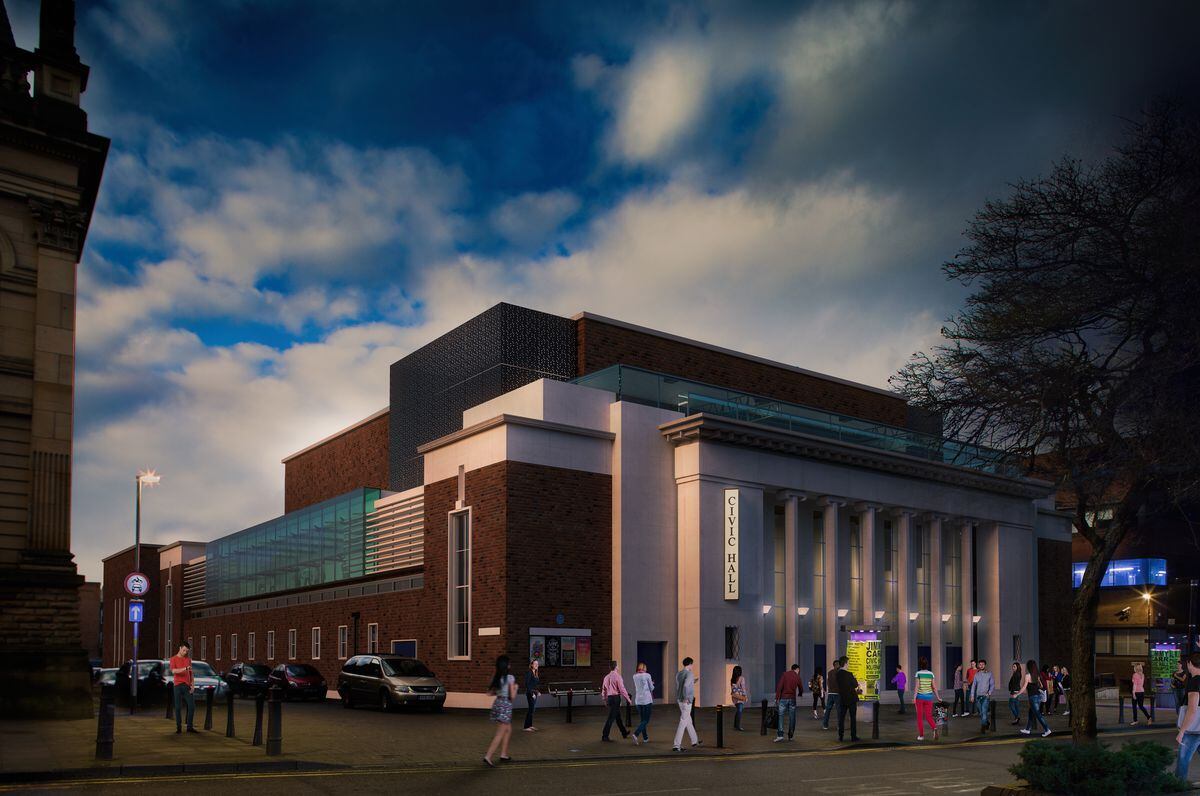 An artist's impression from 2016 showcasing how the revamped Wolverhampton Civic halls would look