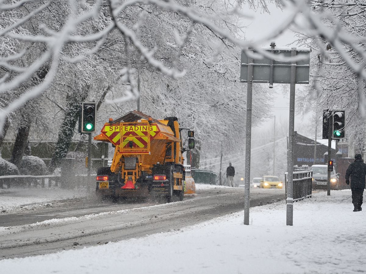 Gritters out in Bilston after heavy snow in the area