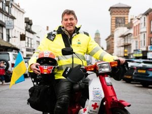 Stuart Bratt is riding his moped from Bridgnorth to take humanitarian aid to Ukraine via Poland