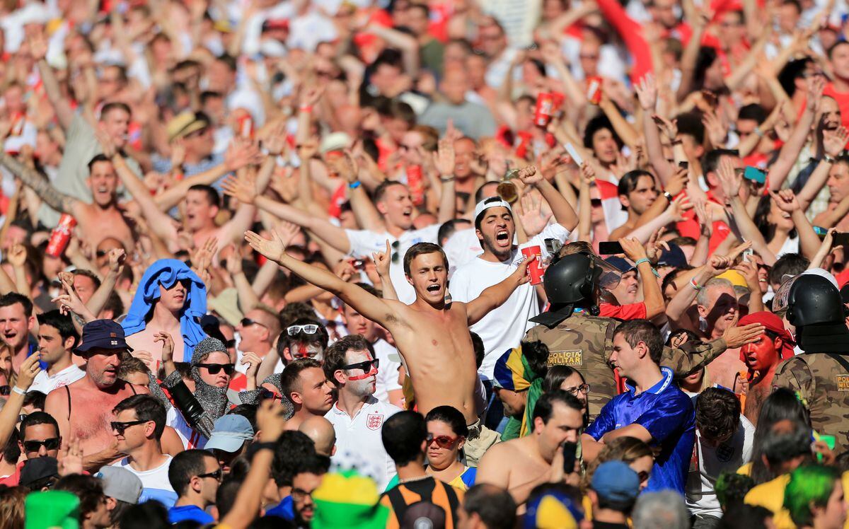 England fans in the stands during their side's final game of the tournament against Costa Rica