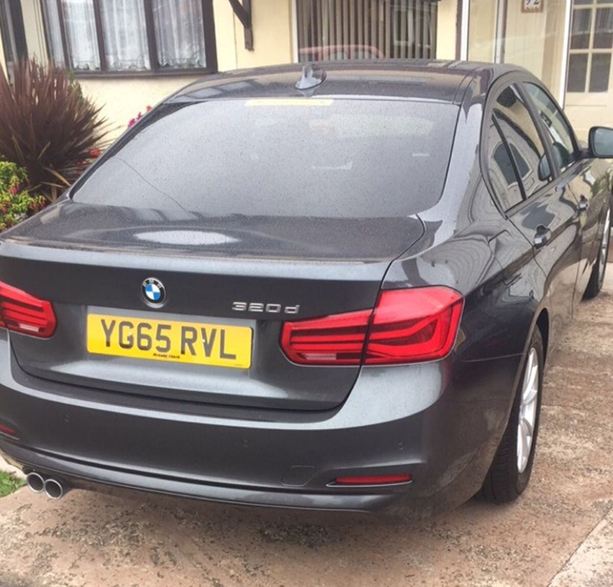 The BMW that was stolen from the drive