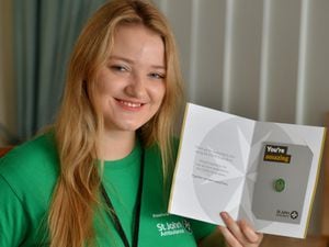 Reporter Eleanor Lawson has been given a thank you award from St John Ambulance