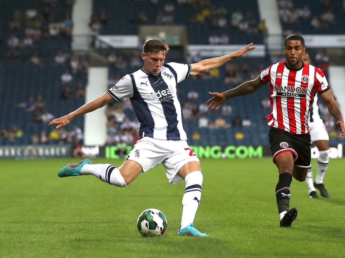  Taylor Gardner-Hickman of West Bromwich Albion during the Carabao Cup First Round match between West Bromwich Albion and Sheffield United at The Hawthorns on August 11, 2022 in West Bromwich, England. (Photo by Adam Fradgley/West Bromwich Albion FC via Getty Images).