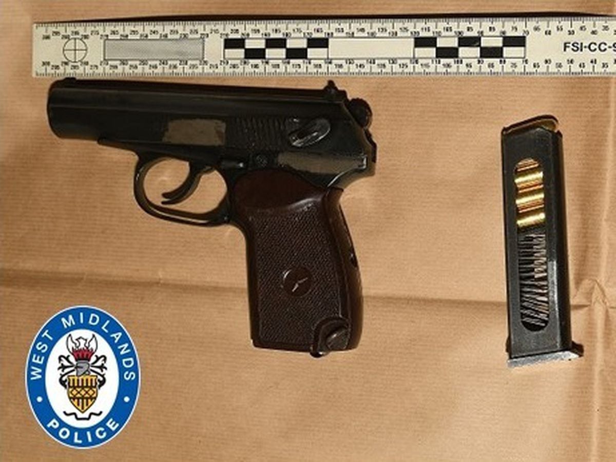 A self-loading pistol and ammunition was seized