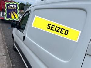 The van seized by police on the M6. Photo: @CMPG.