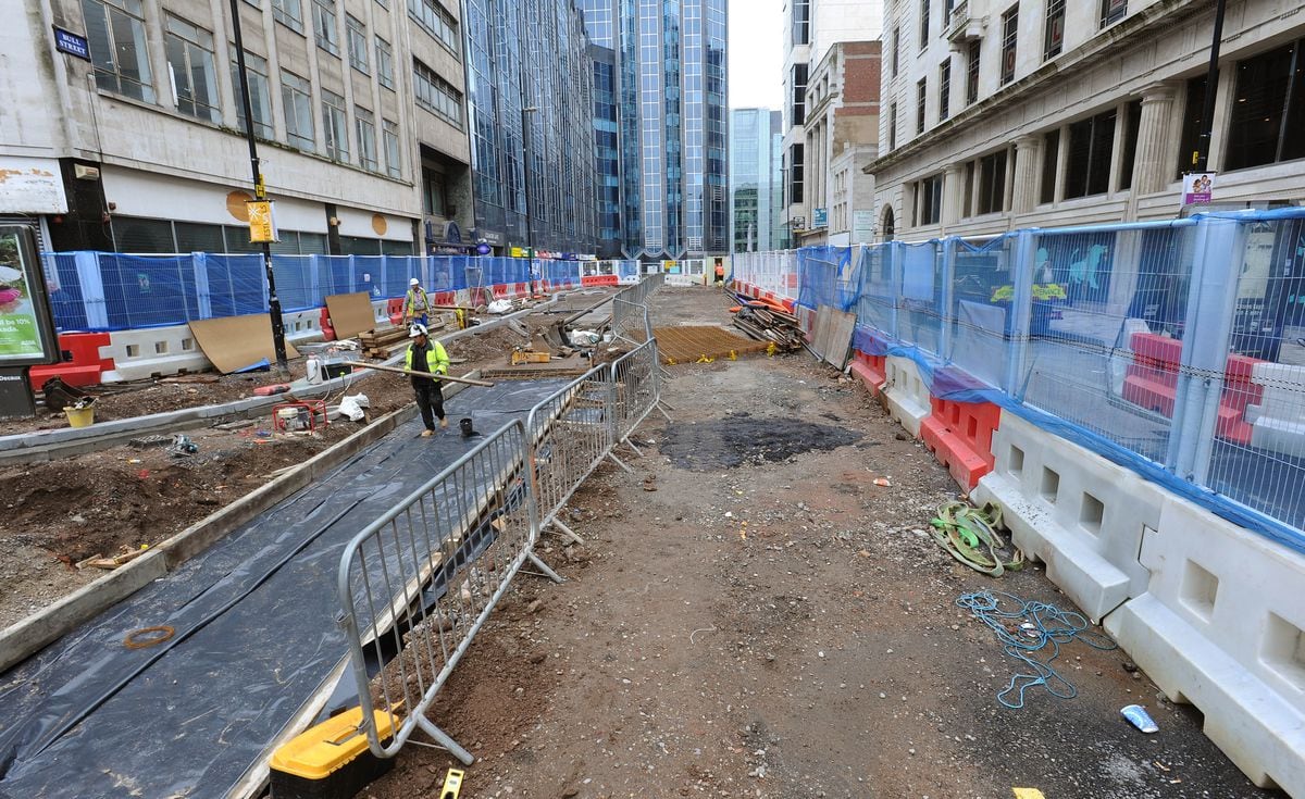 The new extension being created in Birmingham city centre to link the line with Grand Central