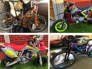 Motorbikes, bicycles and tools were stolen
