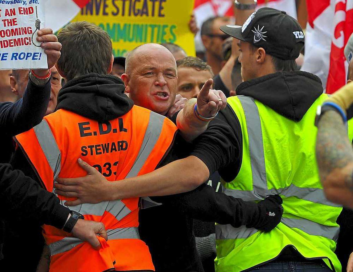 Scenes from the recent EDL march in Walsall