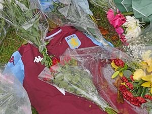 WALSALL COPYRIGHT TIM STURGESS EXPRESS AND STAR 19/09/2023 .Main Street, Stonnall, Staffordshire. Check for floral tributes at scene where Ian Price died - apparently lots of flowers and Aston Villa memorabilia...