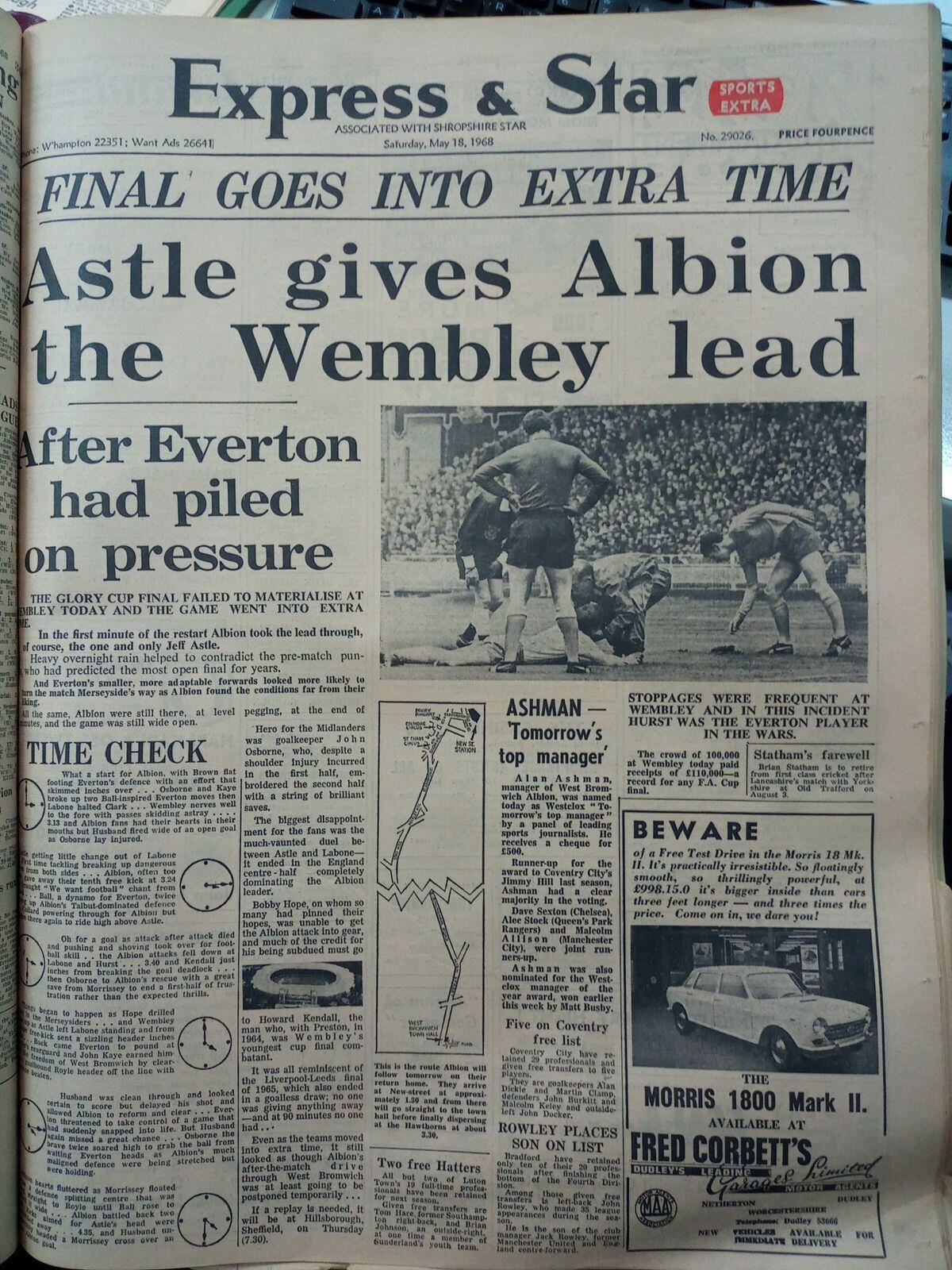 May 18, 1968 - Astle helps Baggies win FA Cup