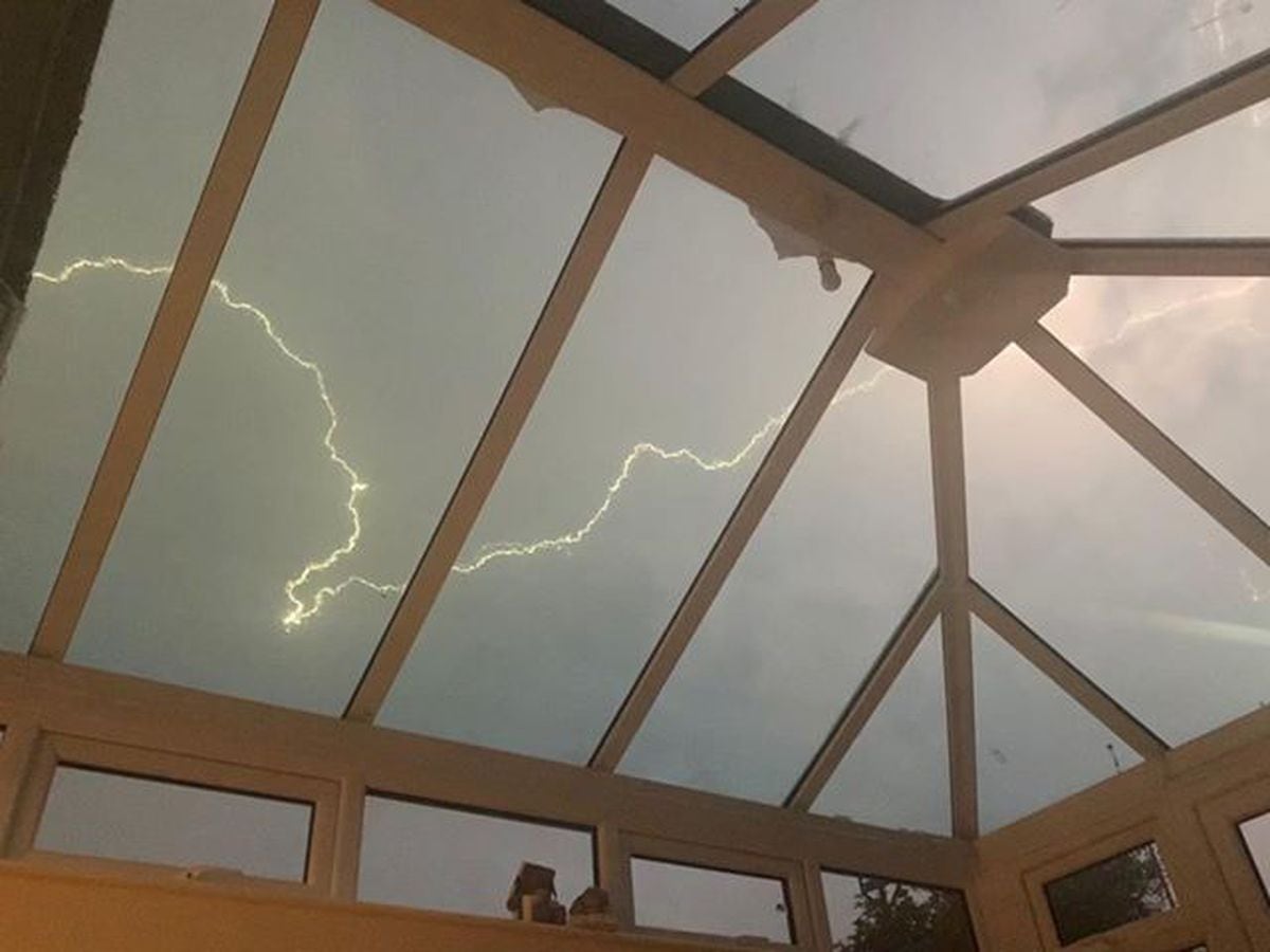 Lightning snapped by Ceri Hubbard near Bescott Stadium, Walsall