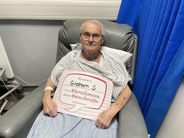 Graham Teagues has been at Walsall Manor Hospital for over six months due to sepsis. 