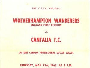A programme from Cantalia v Wolves in the USA in 1963