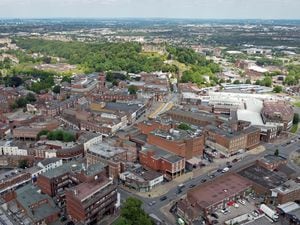 Dudley viewed from the air on Black Country Day 2021