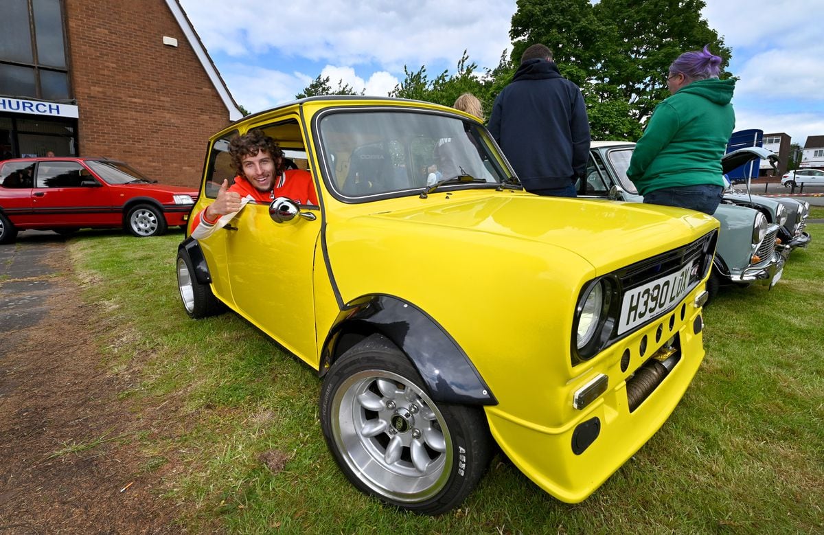 Tom Carter with his Mini with a Rover K Series turbo engine