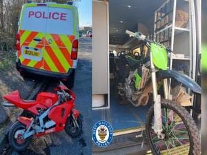 Bikes seized by police in Walsall.