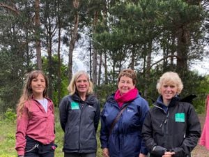  Pictured (from left) are Kristie Charlesworth, ecology and climate change manager, Lichfield District Council; Marian Spain, chief executive, Natural England; Councillor Angela Lax, Lichfield District Council’s cabinet member for housing, ecology and climate change and Emma Johnson, area manager, Natural England. 