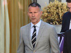 Former Manchester United footballer Ryan Giggs arriving at Manchester Crown Court