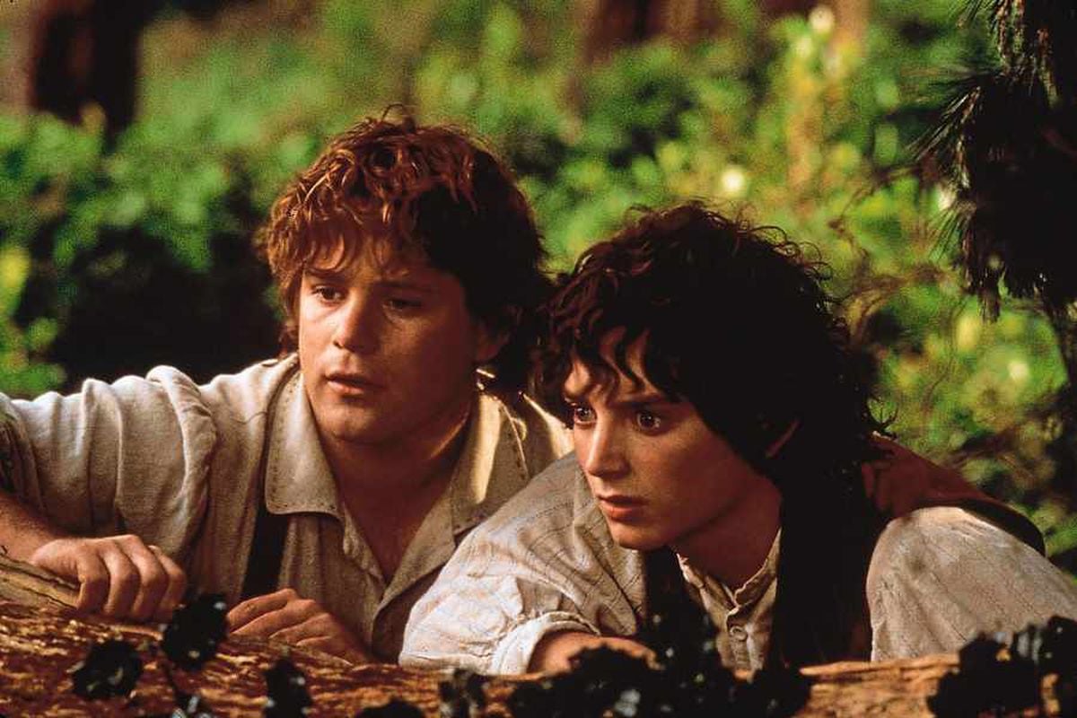 Sean Astin and Elijah Wood in The Lord Of The Rings