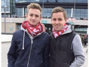 Owen Richards with his brother Joel who was killed in the terror attack