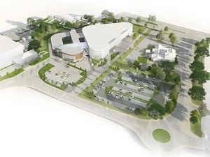 A computer generated aerial view of what the proposed Bilston Health and Wellbeing Hub could look like