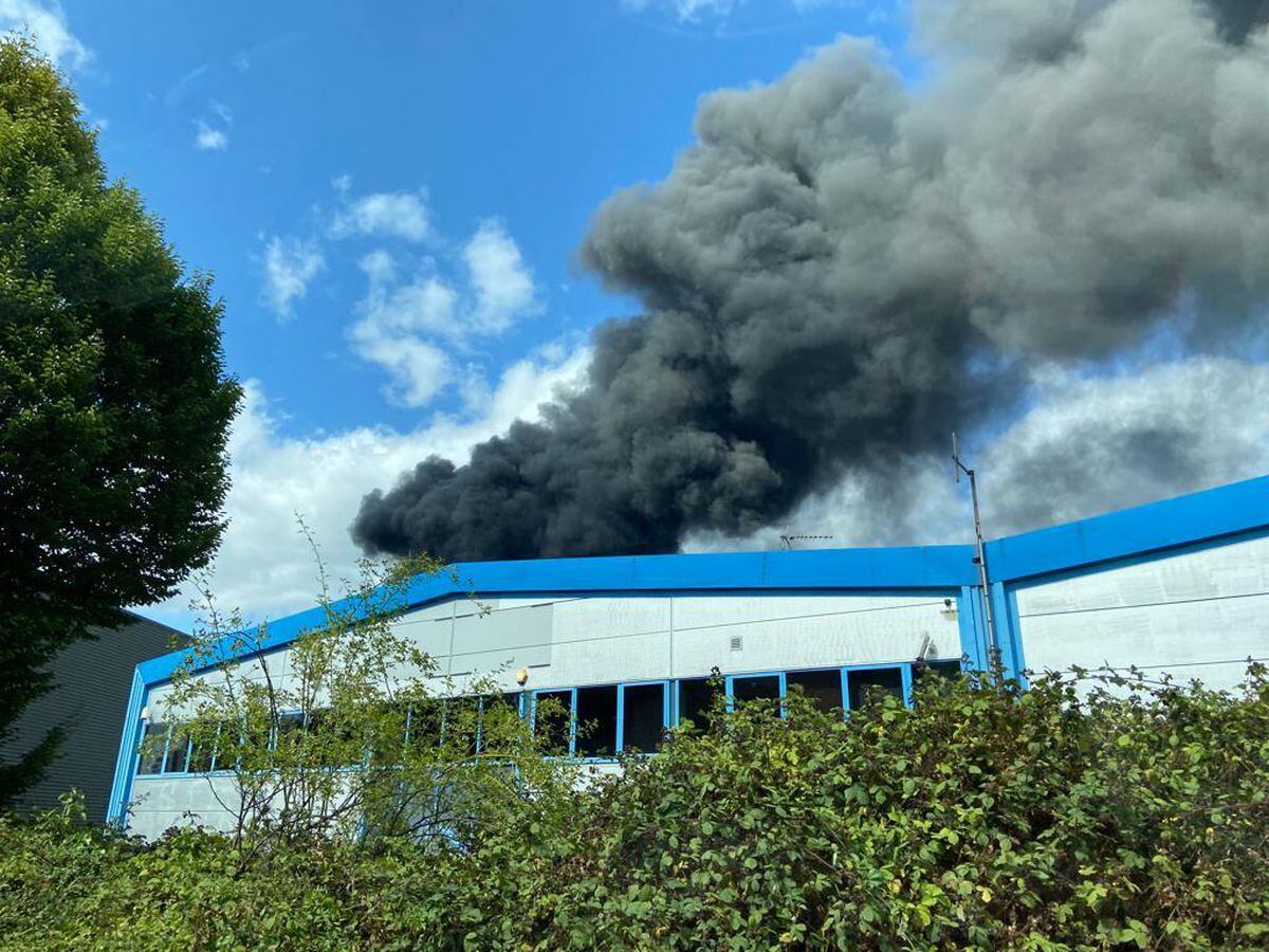 The fire at Kelvin Way in West Bromwich