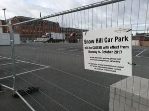 Snow Hill car park has been closed as the work on the market began last month