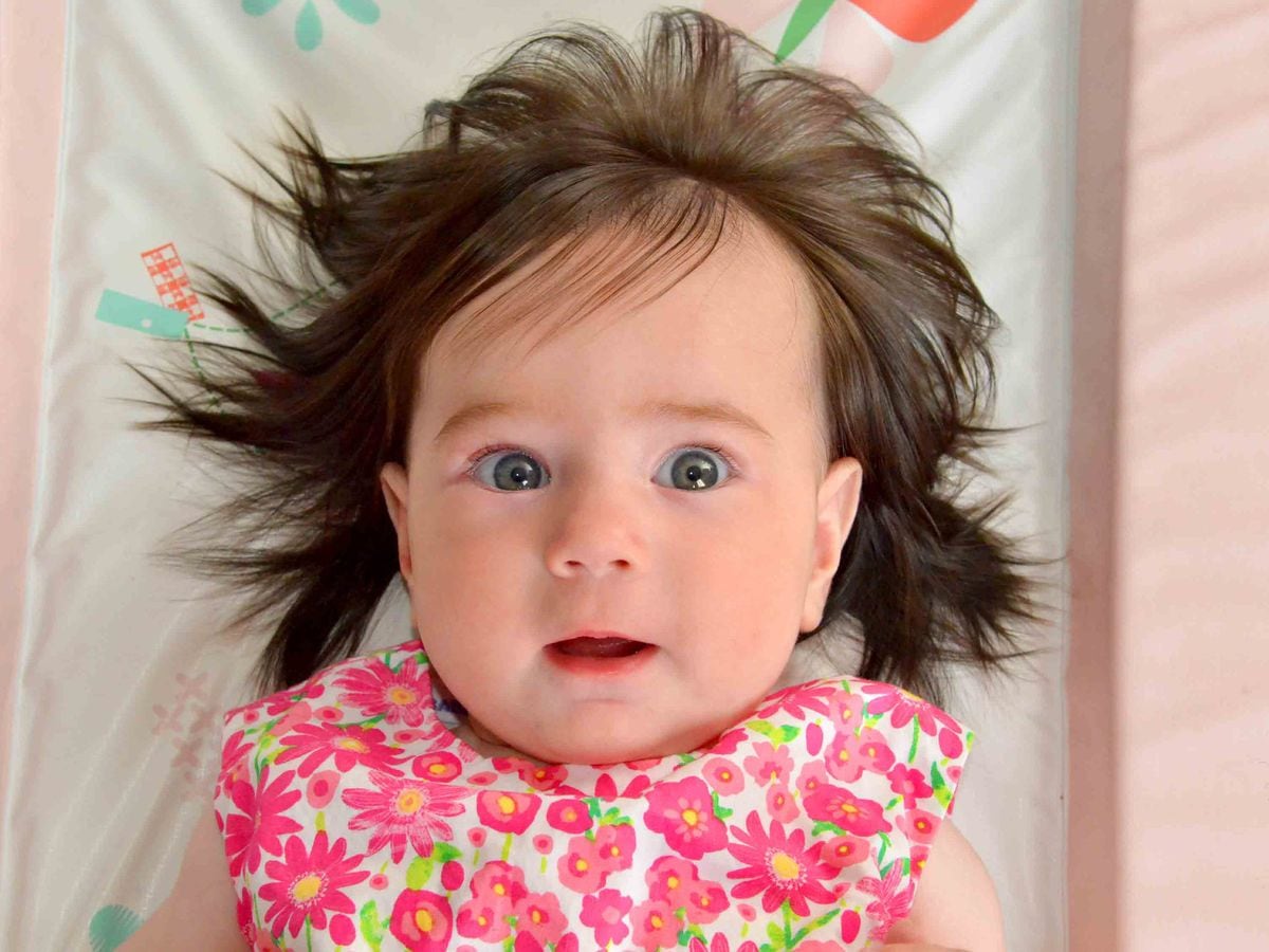 Oh baby! Meet the six-month-old girl with eight inches of hair | Express &  Star