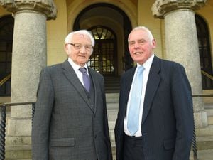 Councillor Alan Taylor and Councillor David Stanley who have been given Freedom of Dudley borough