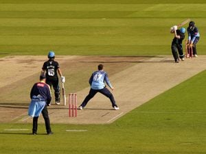 Worcestershire Rapids' Ed Pollock is bowled out by Yorkshire Vikings' Dom Bess during the Vitality Blast T20 north group match at Clean Slate Headingley, Leeds. Picture date: Wednesday May 25, 2022.